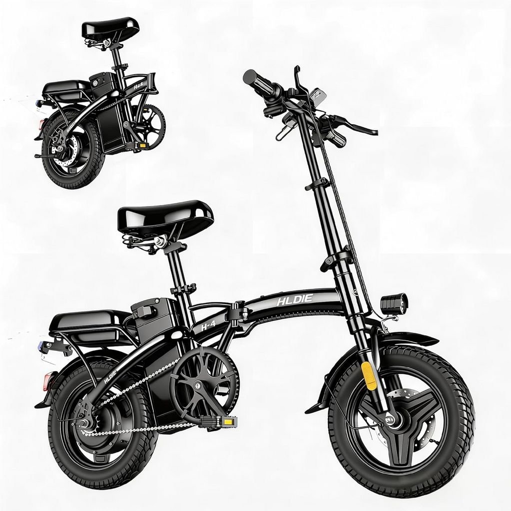 HLOIE Folding Electric Bike for Adults